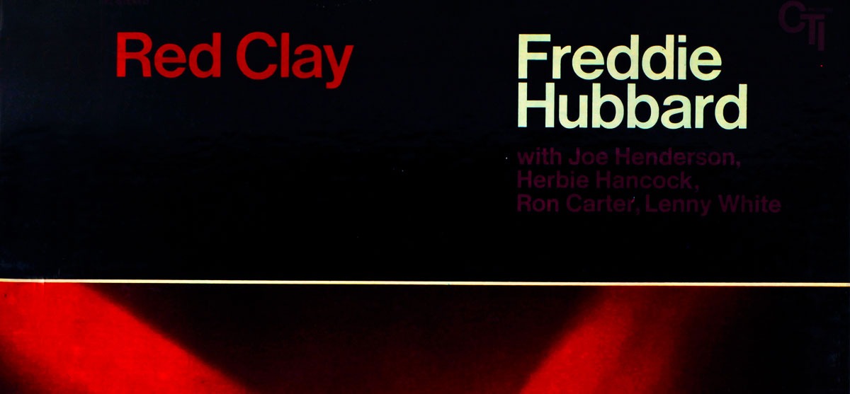 Closeup of Freddie Hubbard's Red Clay album cover